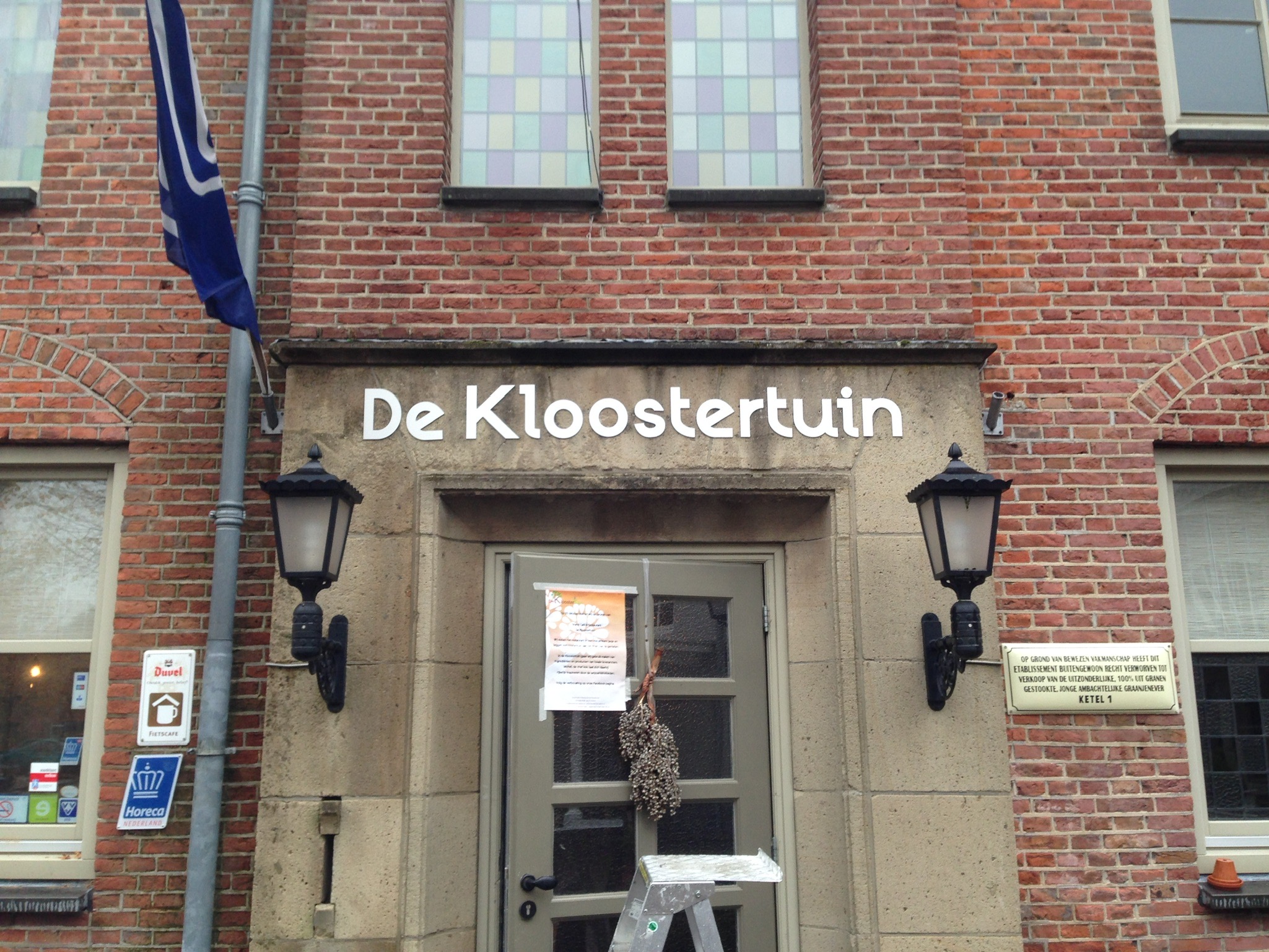 Gevel belettering De Kloostertuin